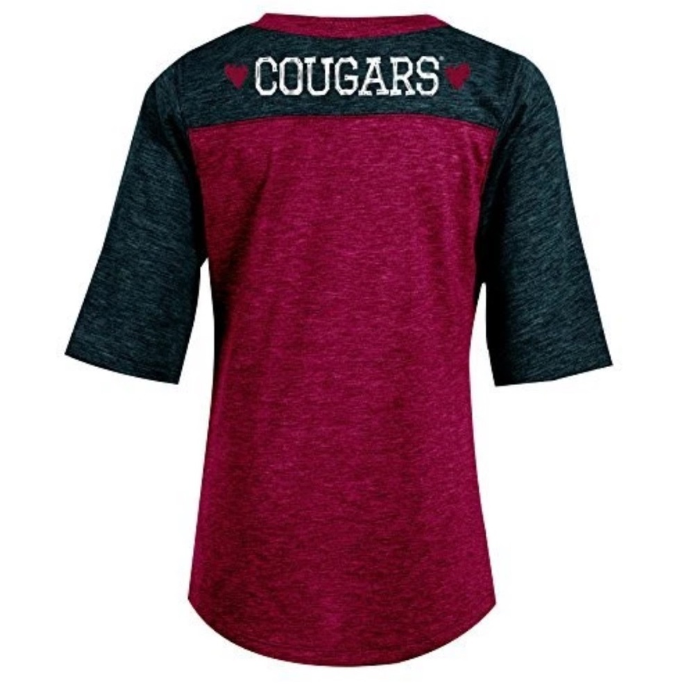 NWT [Champion] Washington State Cougars NCAA 1/2 Sleeve V-Neck Shirt Youth XL - Picture 3 of 14